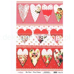 CADENCE Papier ryżowy  format A4  ( 228 ) serca